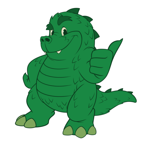 Friendly Green Kaiju giving a thumbs up